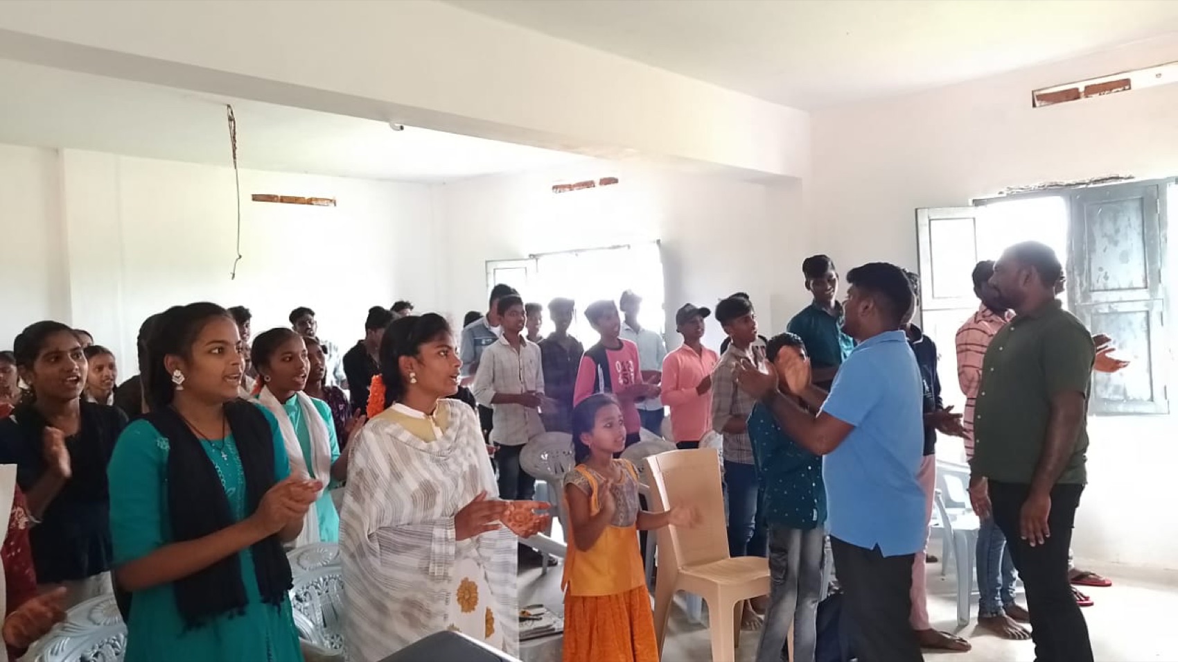 Voices lifted in praise