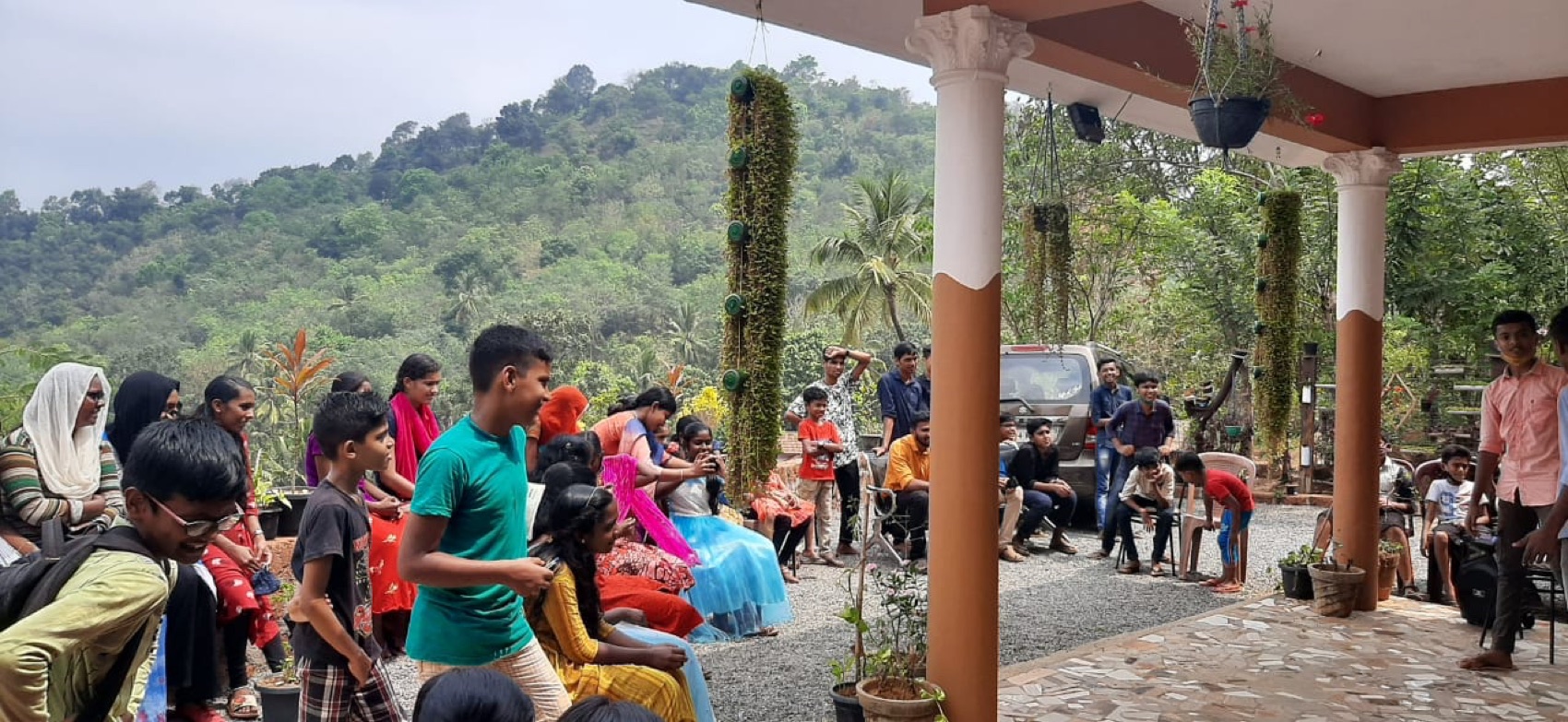 Gathered against the hillside