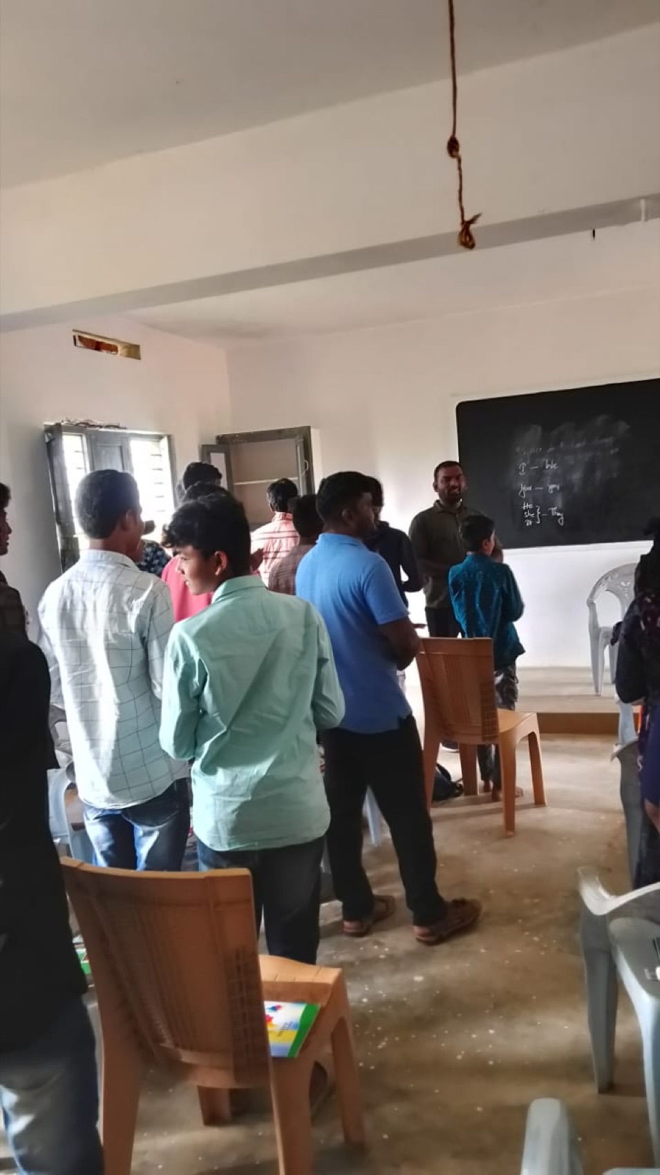 Fellowship at the community hall