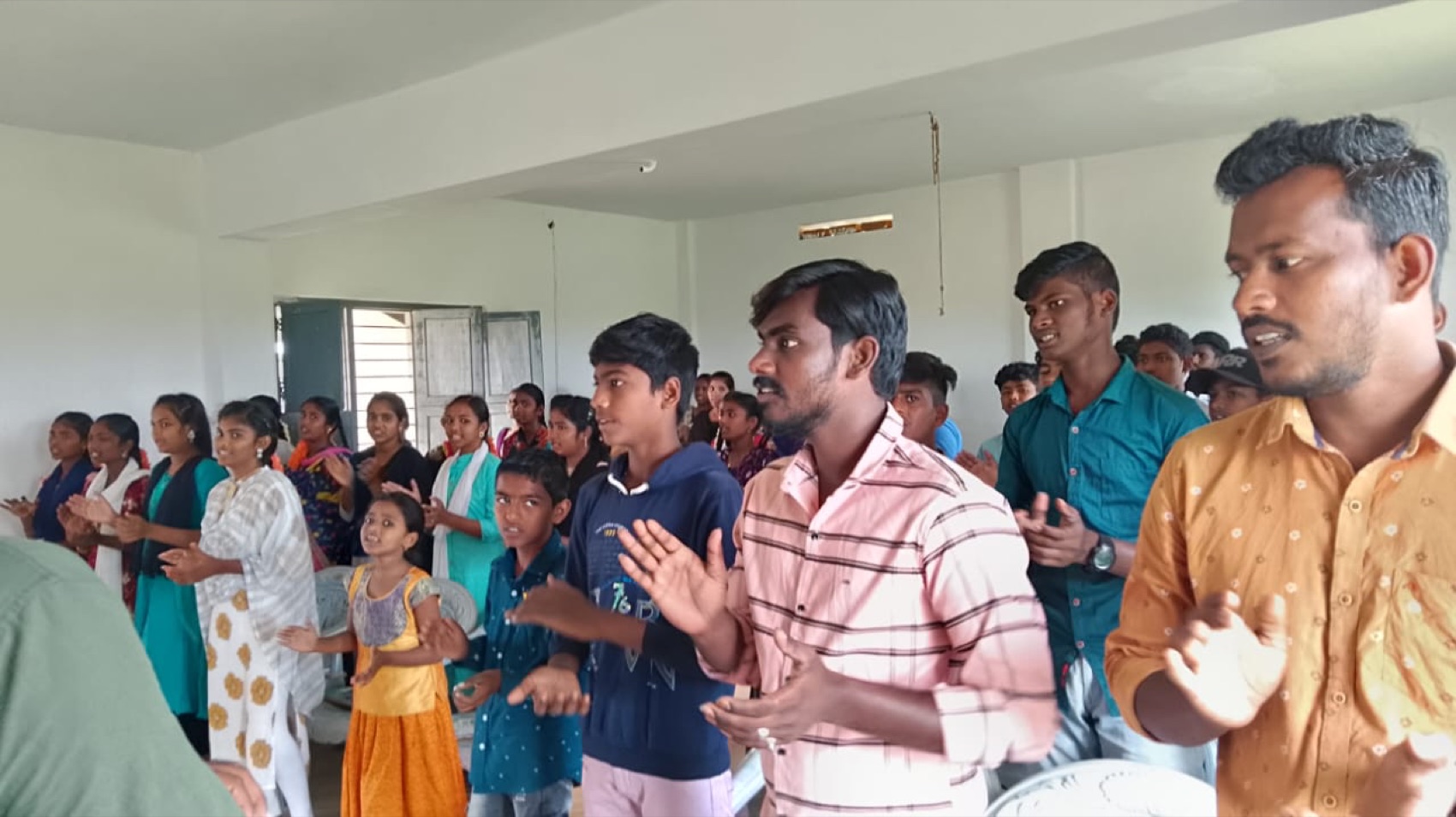 Lively discussion among the young